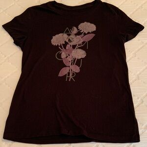 GRAPHIC T-SHIRT.  Free State Black Tee with Purple Floral Design